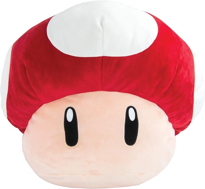 club mocchi mocchi *马里奥巨型蘑菇儿童毛绒玩具,红色